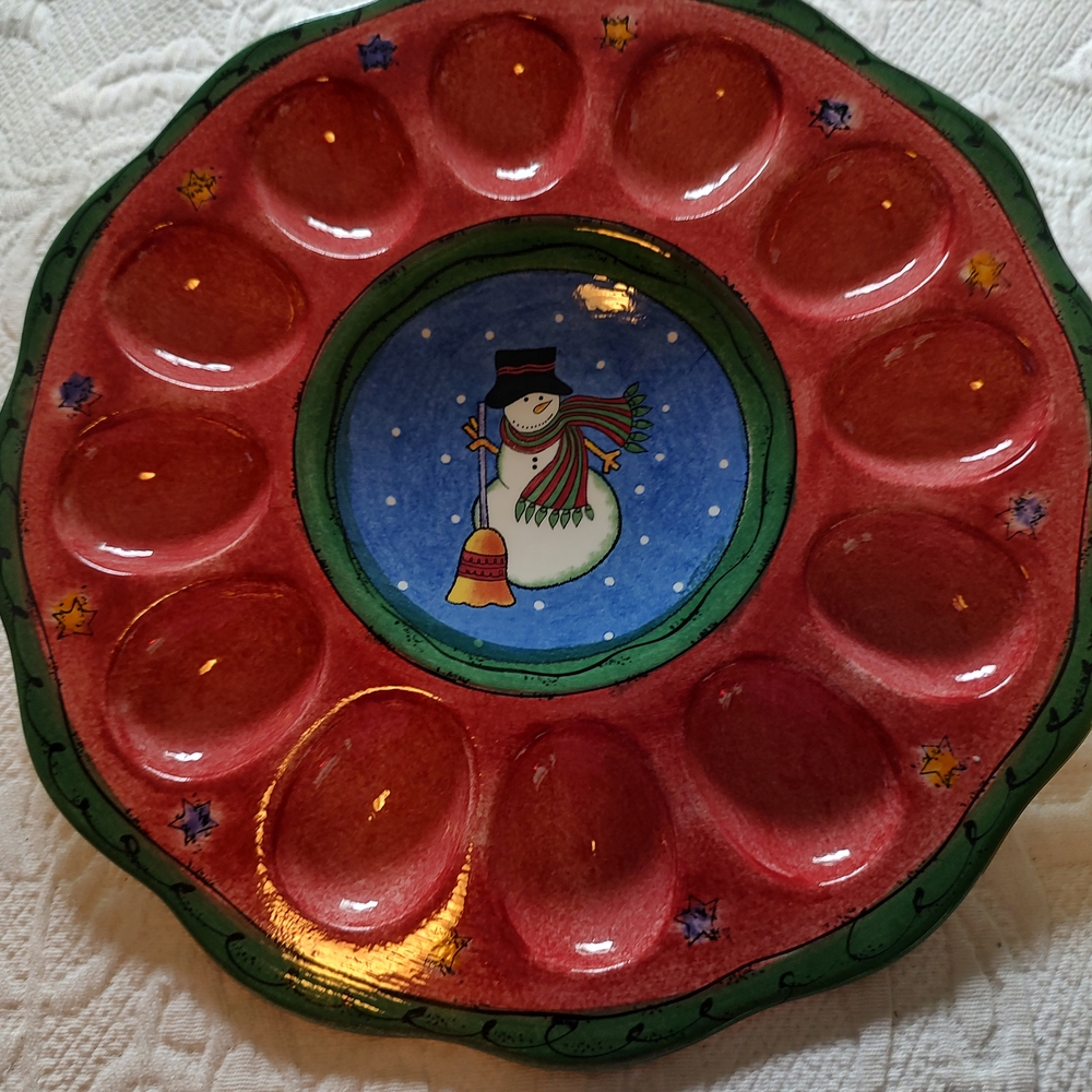 Sango Holiday Deviled Egg Tray